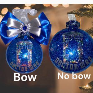Doctor Who Glitter Tree Ornament, Birthday Gift, Gift for Her/Him, Handmade Gift